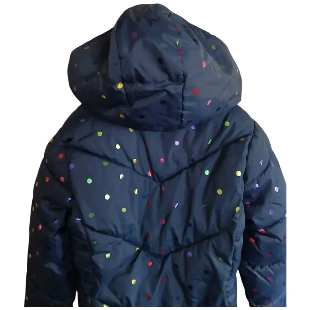 Girls Swisstech Blue Puffer Jacket Hooded Long Sleeve Size L (10-12)